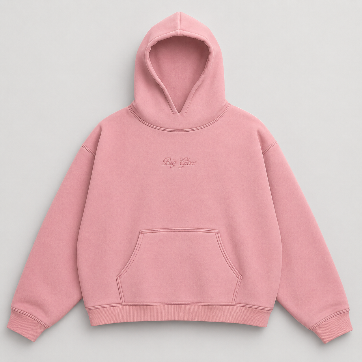 Hoodie Basics Palo Rosa Bordado
