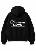 Hoodie Share Your Love - Negro