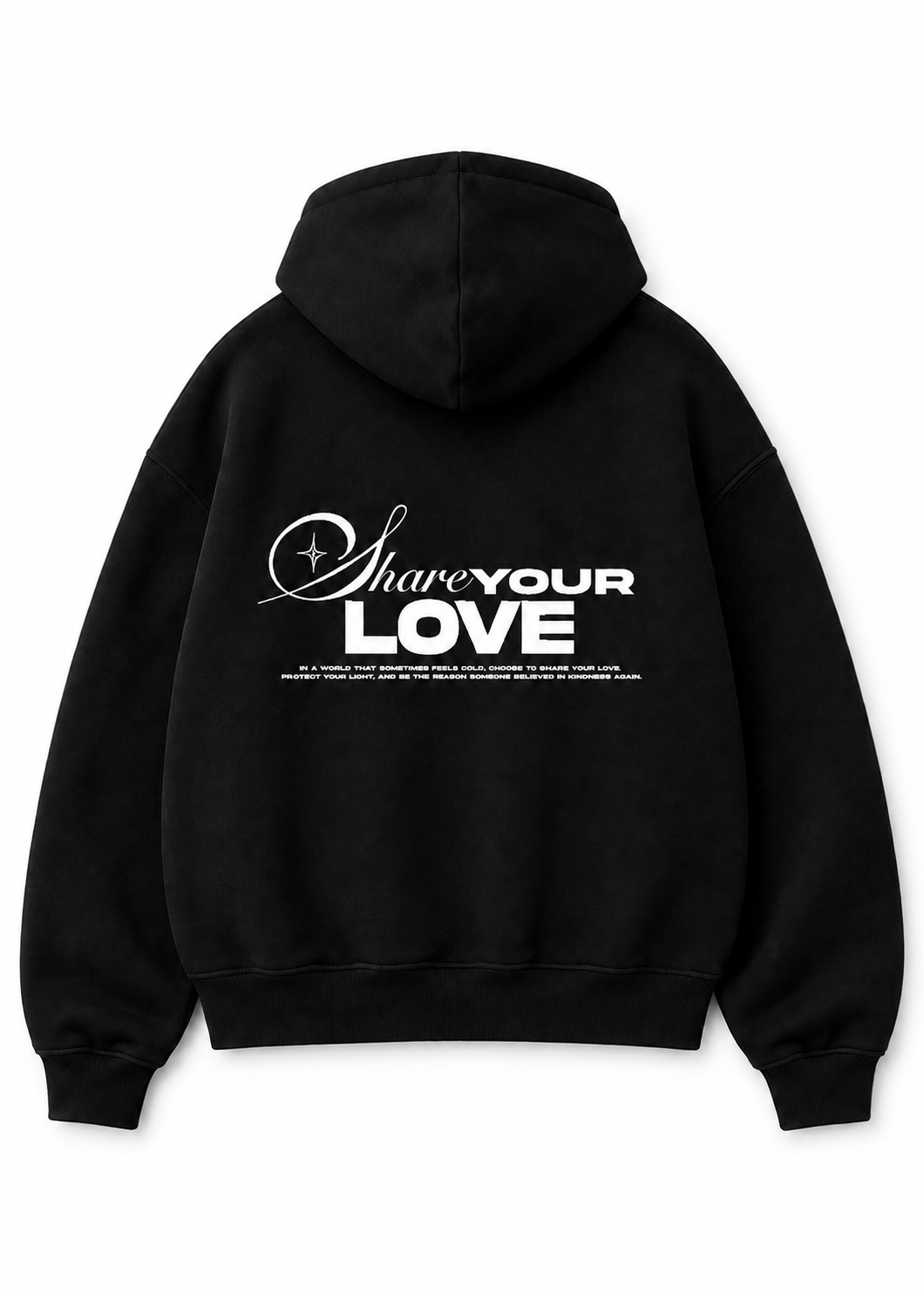 Hoodie Share Your Love - Negro