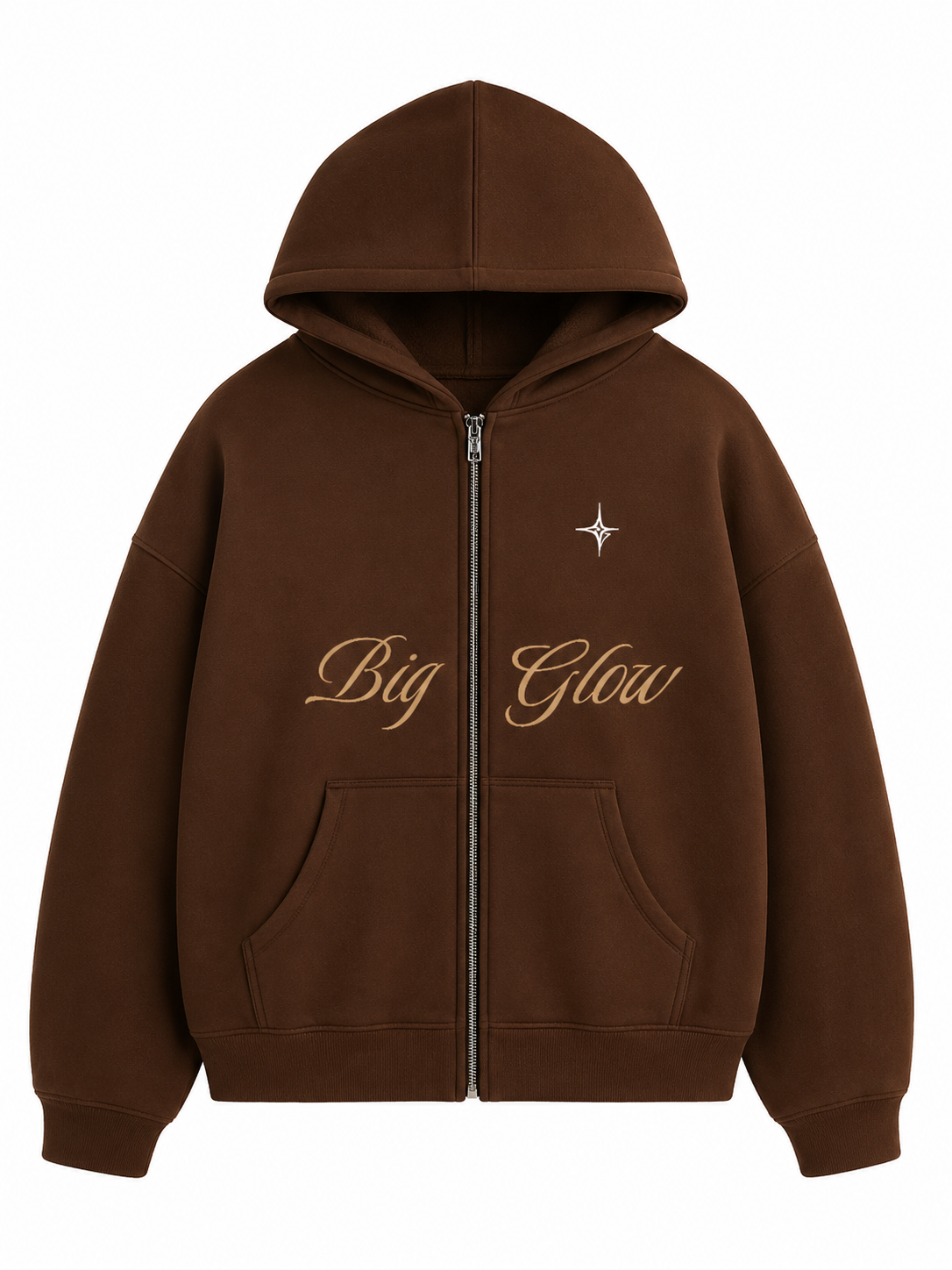 Hoodie Zip Stay Uncommon - Café Chocolate