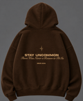 Hoodie Zip Stay Uncommon - Café Chocolate
