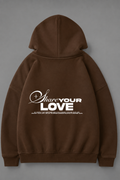Hoodie Zip Share Your Love - Café Chocolate