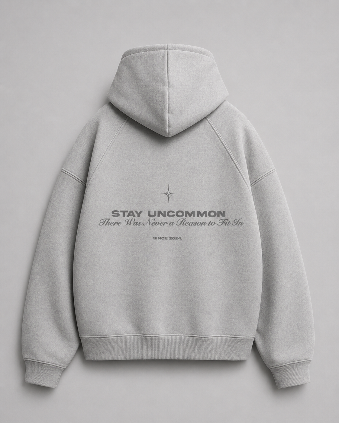 Hoodie Zip Stay Uncommon - Gris