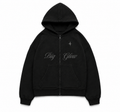 Hoodie Zip Never Dim Your Light - Negro